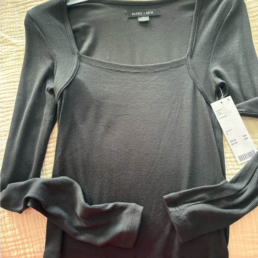 Urban Outfitters Silence + Noise Black Long Sleeve Top